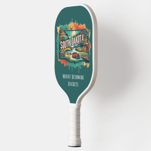 Retro Reiskaart van South Dakota State Pickleball Paddle (Links)