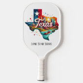 Retro Reiskaart van Texas State Pickleball Paddle (Achterkant)
