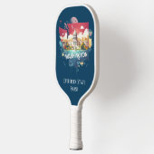 Retro Reiskaart van Washington State Pickleball Paddle (Links)