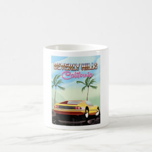 Retro-reisposter Beverly Hills California Koffiemok