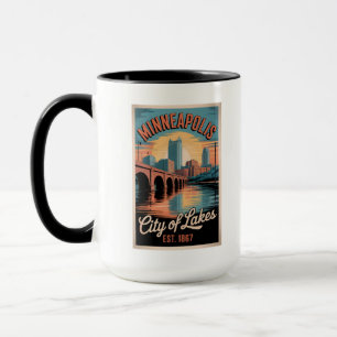 Retro Reisposter Minneapolis Minnesota Mok