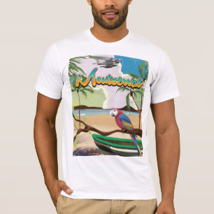 Retro-reisposter op het eiland Montserrat T-shirt