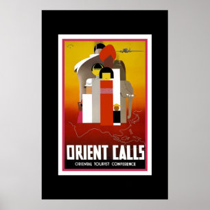 Retro reisposter Oriënt Poster
