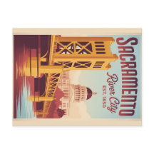Retro Reisposter Sacramento California