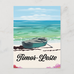 Retro-reisposter van Timor-Leste. Briefkaart