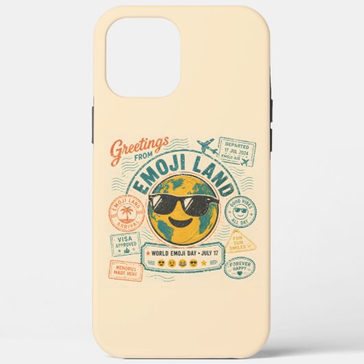 Retro Reizen Emoji iPhone 12 Pro Max Hoesjes (Achterkant)