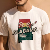 Retro Reizen Iconisch Alabama Graphic T-shirt