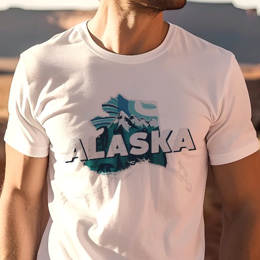 Retro Reizen Iconisch Alaska Graphic T-shirt
