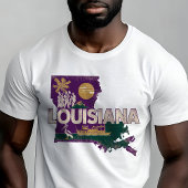 Retro Reizen Iconisch Louisiana Graphic T-shirt