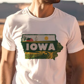Retro Reizen Iconische Iowa Graphic T-shirt