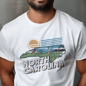 Retro Reizen Iconische North Carolina Graphic T-shirt