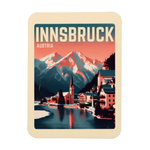 Retro reizen Innsbruck Tirol - Oostenrijkse Alpen Magneet