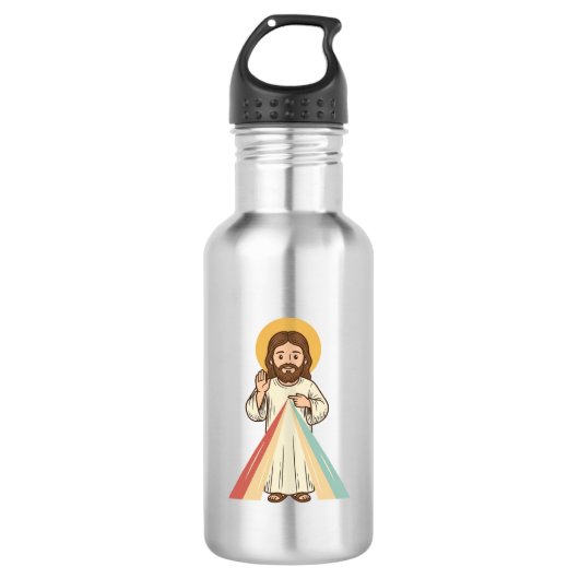 Retro religieuze zegen vector shirt ontwerp_1 waterfles  (Voorkant)
