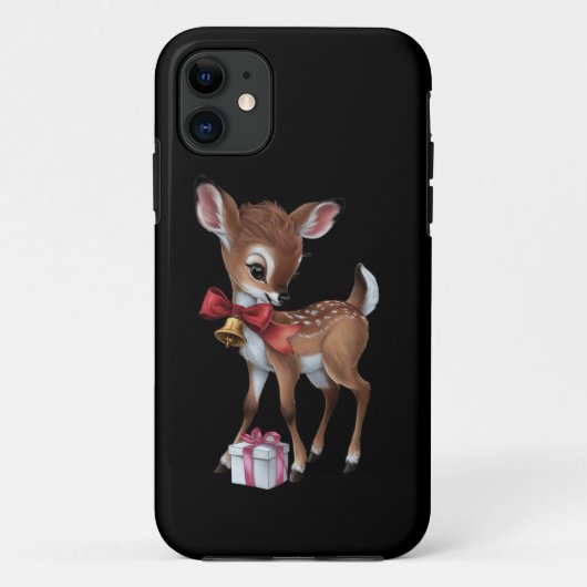 Retro  rendier Roze Kerst Baby Herten Case-Mate iPhone Case (Achterkant)