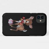 Retro  rendier Roze Kerst Baby Herten Case-Mate iPhone Case (Achterkant (horizontaal))