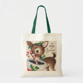 retro rendierfeestdag tote bag (Voorkant)