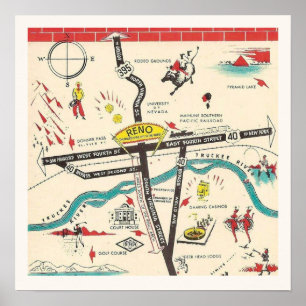 Retro Reno Nevada print
