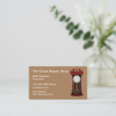 Rétro Réparateur d'horloge Cartes de visite (Debout devant)