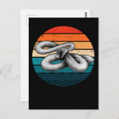 Retro Reptiel Vintage Slang Briefkaart (Voorkant / Achterkant)