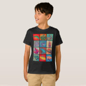 Retro Reptile Collage Snake Frog Turtle T-shirt (Voorkant volledig)