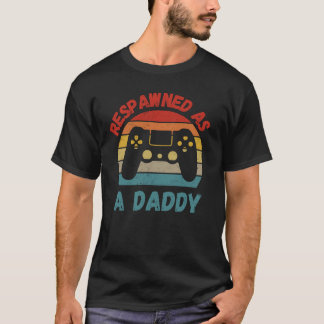 Retro Respawned als een Daddy Gamer New Dad Gamer T-shirt