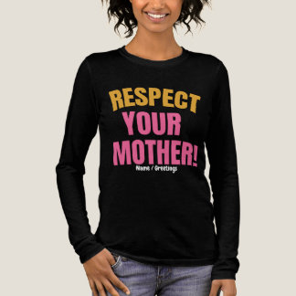 Retro Respecteer Je Moeder Grafisch Grappig Moeder Tri-Blend Shirt