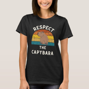 Retro respecteert het Capybara Rodent Capibara Ani T-shirt