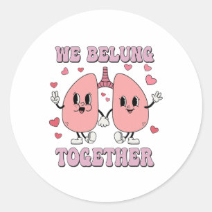 Retro respiratoire therapeut RT Valentijn Wij Belu Ronde Sticker