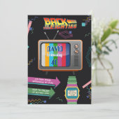 Retro Retour aux années 80 Anniversaire Invitation (Debout devant)
