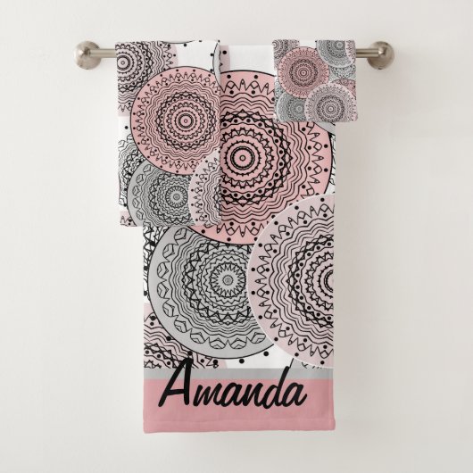 Rétro, rétro motif, bleu et rose, élégant (En situation)