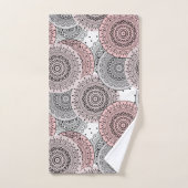 Rétro, rétro motif, bleu et rose, élégant (Serviette à main)