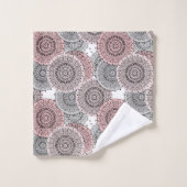 Rétro, rétro motif, bleu et rose, élégant (Gant de toilette)