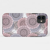 Retro, retro patroon, beige, grijs elegant Case-Mate iPhone case (Achterkant (horizontaal))