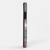 Retro, retro patroon, beige, grijs elegant Case-Mate iPhone case (Achterkant/rechts)