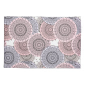 Retro, retro patroon, beige, grijs elegant kussensloop (Achterkant)