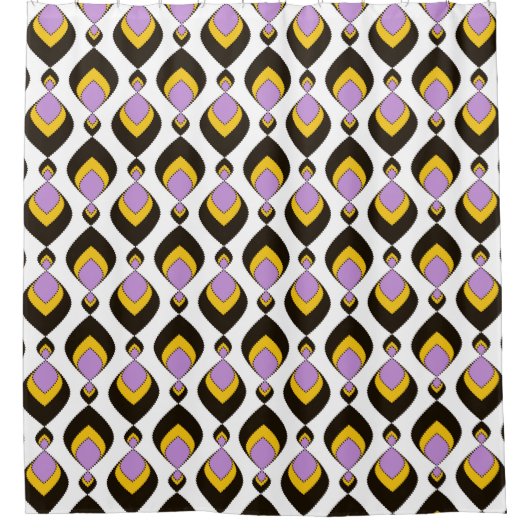 Retro, retrornament douchegordijn (Voorkant)