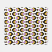 Retro, retrornament fleece deken (Voorkant (Horizontaal))