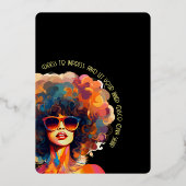 Retro Rewind Gold Christmas Party Invitation (Verso)