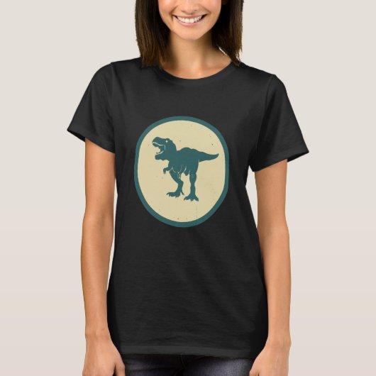 Retro Rex Dinosaur Wilde Dier T-shirt (Voorkant)
