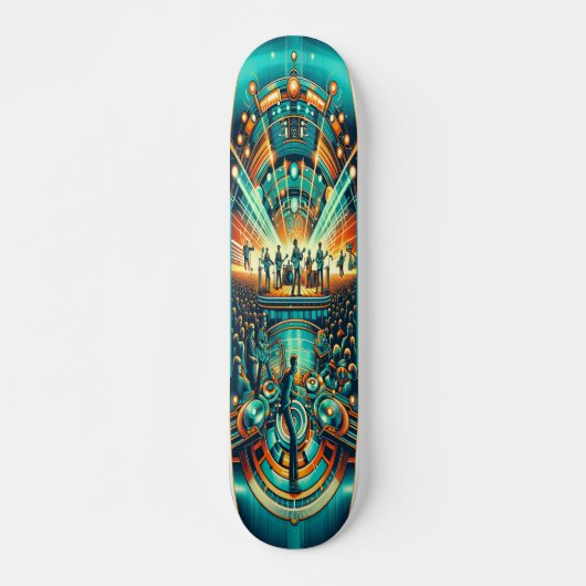 "Retro Rhythms Festival Deck" Skateboard (Voorkant)