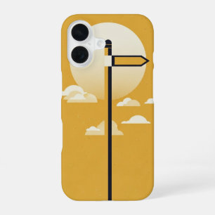Retro Richtingspijlpaal iPhone 16 Hoesje
