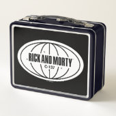 Retro Rick en Morty C-137 Dimension-badge (Achterkant)