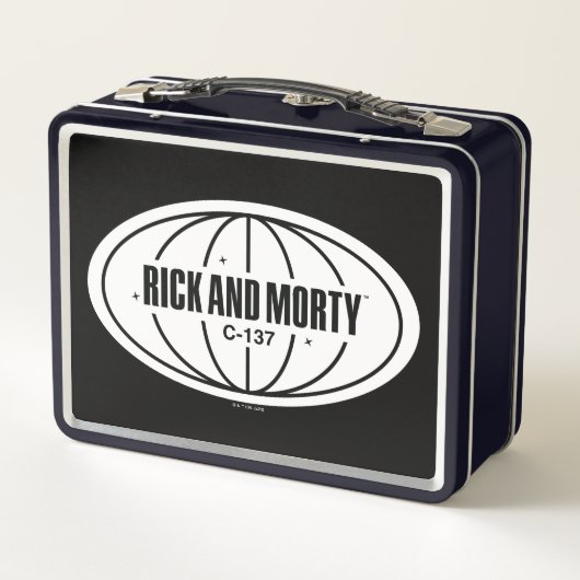 Retro Rick en Morty C-137 Dimension-badge (Achterkant)