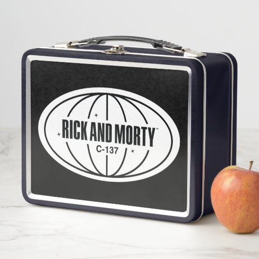 Retro Rick en Morty C-137 Dimension-badge (In situ)