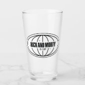 Retro Rick en Morty C-137 Dimension-badge Glas (Voorkant)
