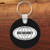 Retro Rick en Morty C-137 Dimension-badge Sleutelhanger (Achterkant)