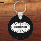 Retro Rick en Morty C-137 Dimension-badge Sleutelhanger (Voorkant)