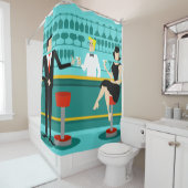 Rétro rideau en douche de salon de cocktail (En situation)