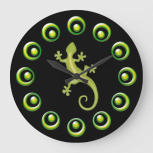 Retro-ringen en lippenhoes voor groene lizards grote klok