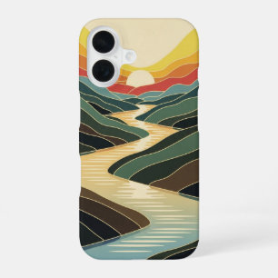 Retro Rivier Gloed iPhone 16 Hoesje